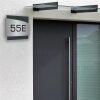 Design Edelstahl Hausnummer curved1 in verschiedenen Farben