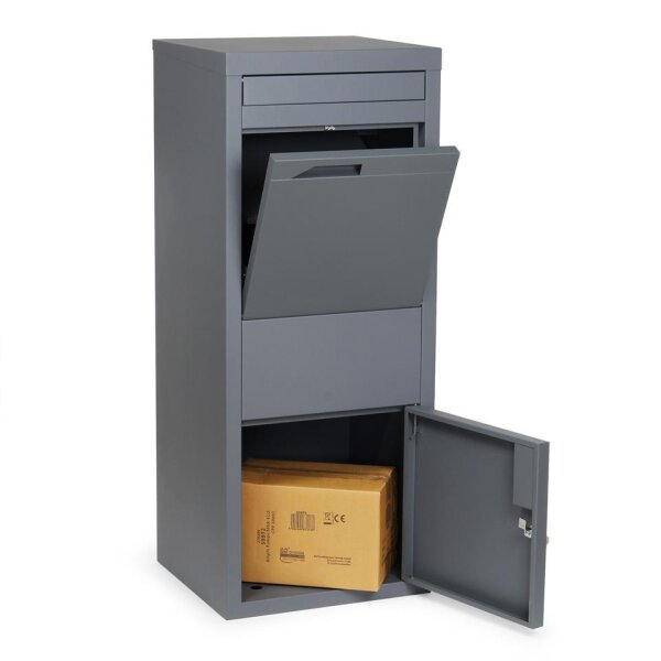 Paketkasten Paketbox Briefbox Standbriefkasten RAL 7016 anthrazit grau