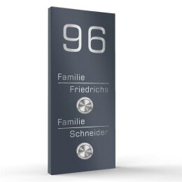 Funk Edelstahl 2 Familien Aufputz Türklingel 110x250mm Premium