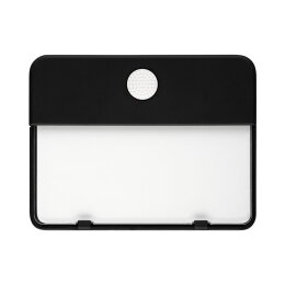 Moderne Aufputz Klingel mit Namensschild beleuchtet schwarz