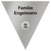 Türklingel Dreieck aus Edelstahl 120x120mm Klingelschild