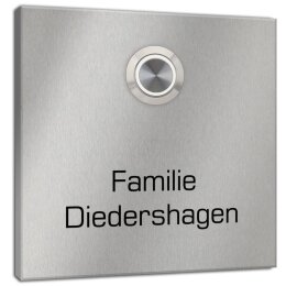 Design Haustürklingel 100x100mm in Premium...